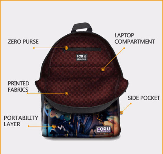 3D Cat Laptop Backpack