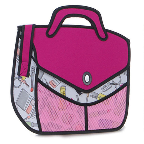 Pink Artistic 2D Bag