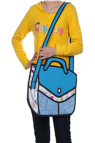 Blue Artistic 2D Bag
