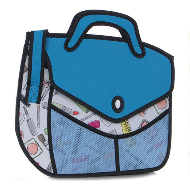 blue Artistic 2D Bag