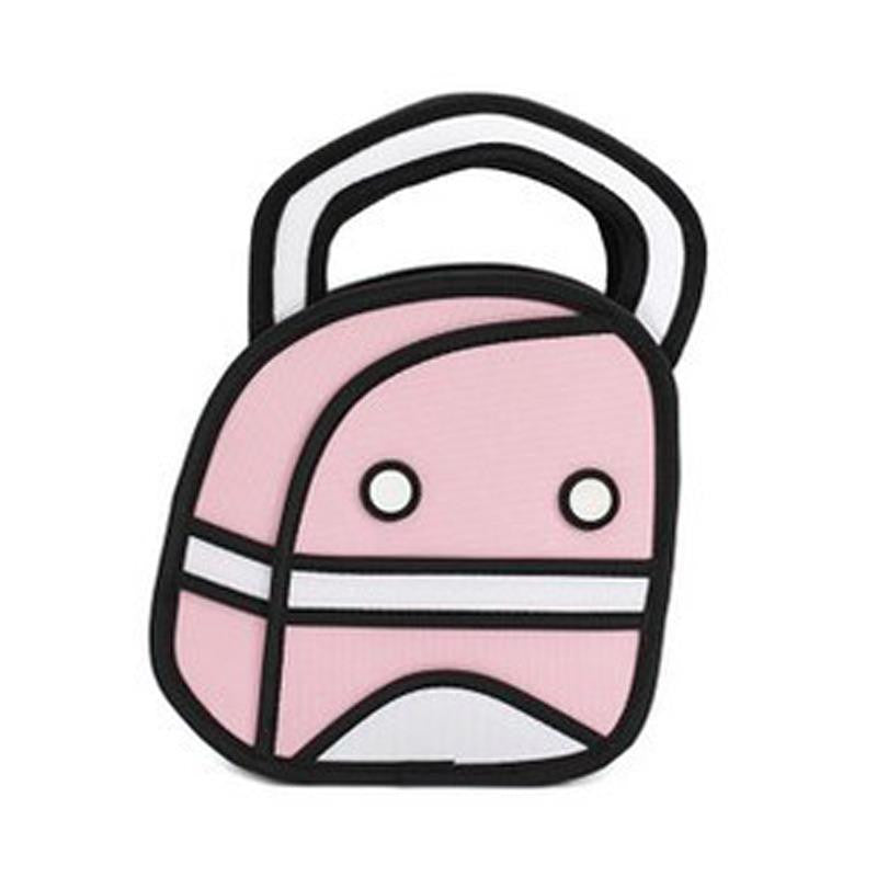 Pink Dotted 2D Handbag