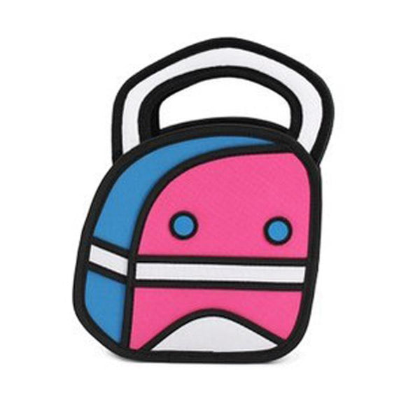 Blue Red Dotted 2D Handbag