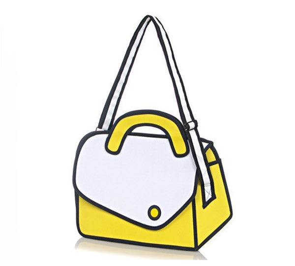 Fun Cartoon Shoulder Bag Yellow