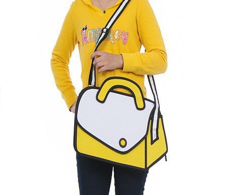 Fun Cartoon Shoulder Bag Yellow
