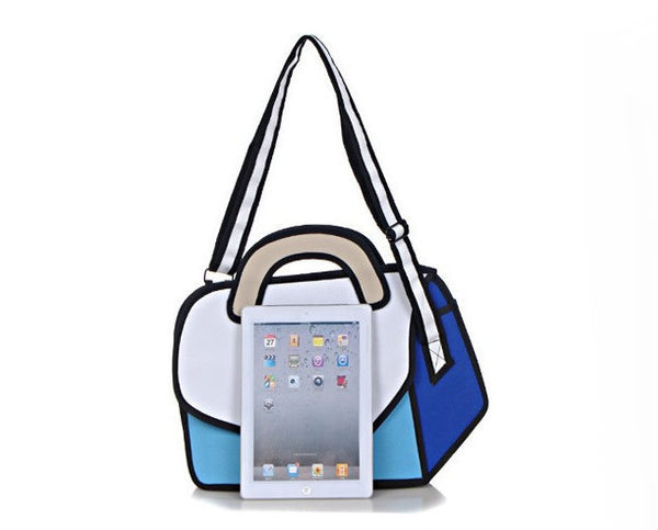 Fun Cartoon Shoulder Bag Blue