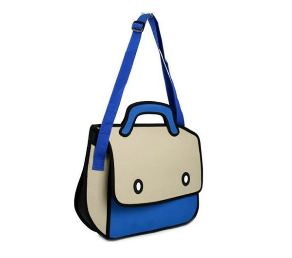 2D 2 Dot Bag Coffee Blue