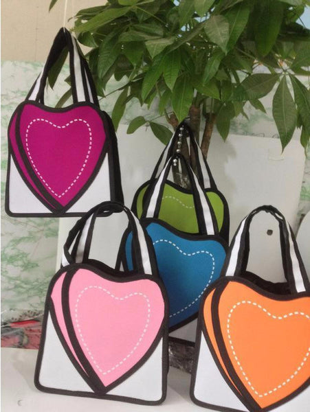 2D Heart Bag