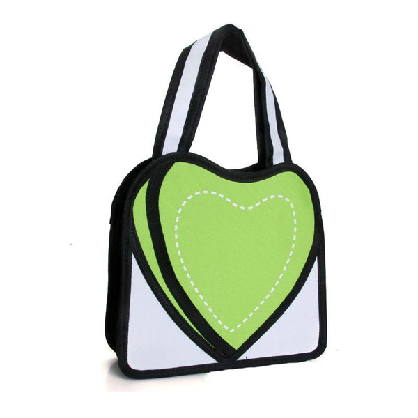 Green 2D Heart Bag