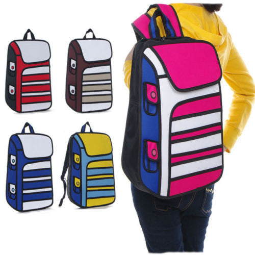 Stripey 2D Backpack