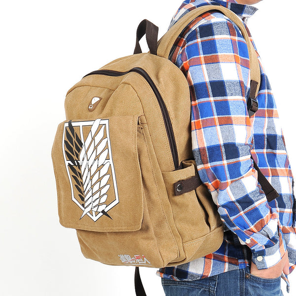 Attack On Titan Canvas Backpack