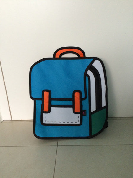 2D Block Cartoon Backpack
