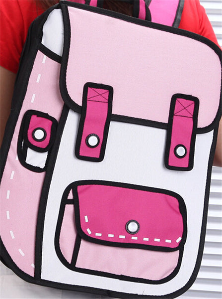 Bold 2D Backpack Flat Pink