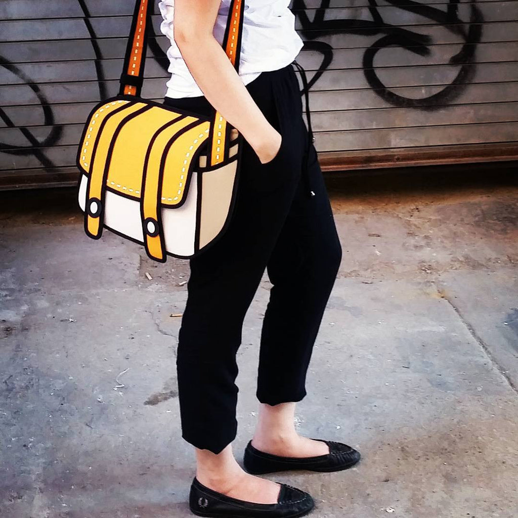 2D Bag Pop Art Cheese Orange Shoulder Bag