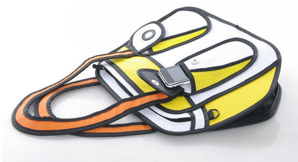 2D Cartoon Kangaroo Purse Yellow